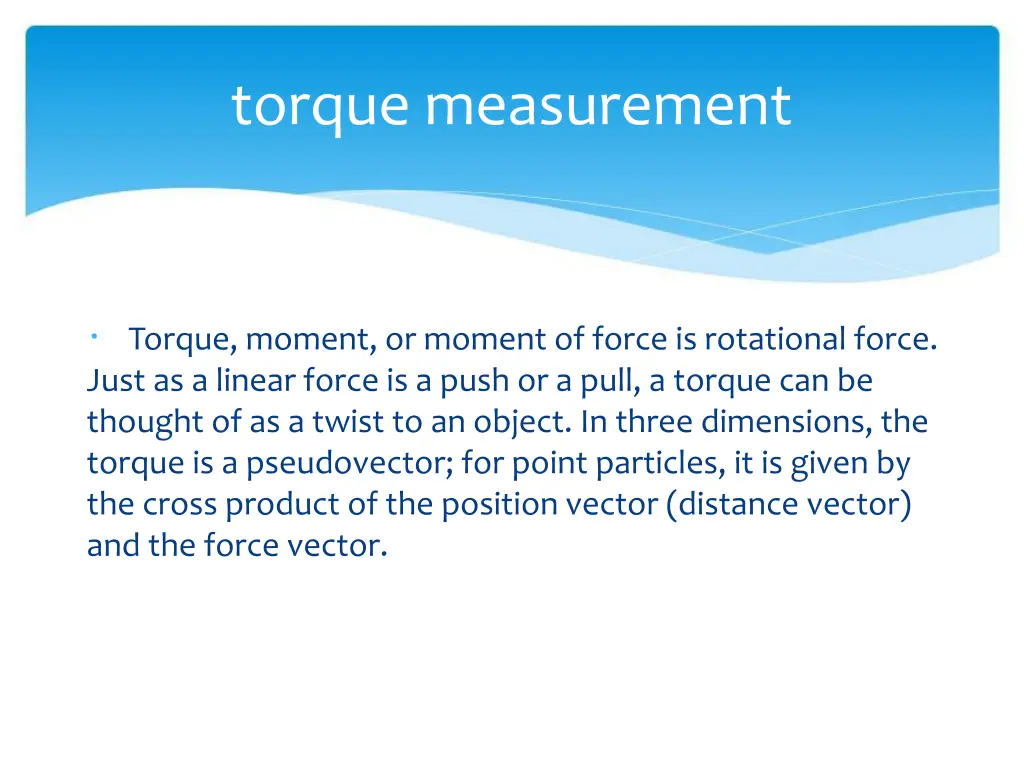 torque measurement