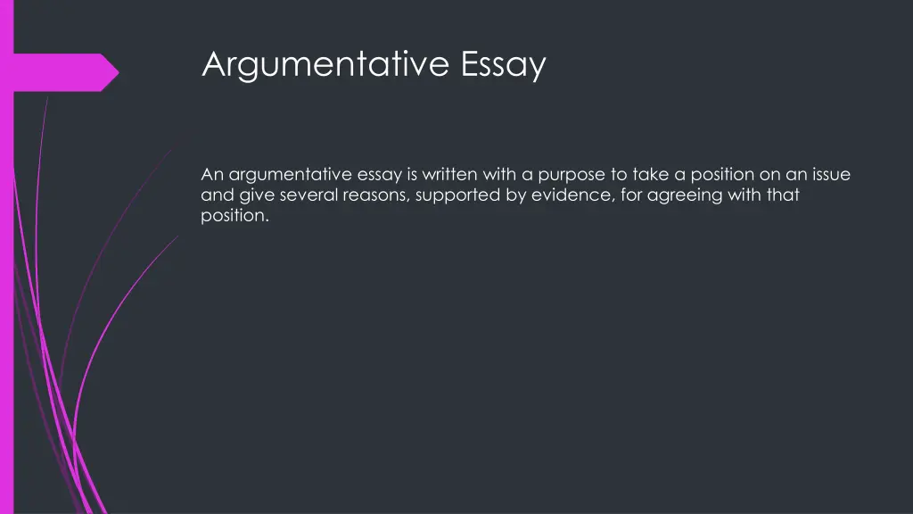 argumentative essay