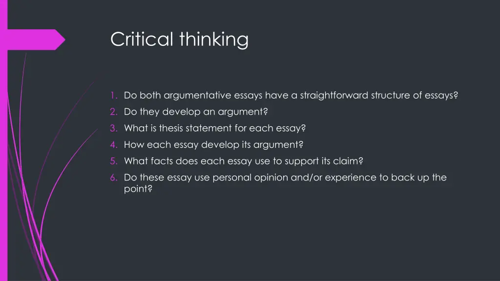 critical thinking