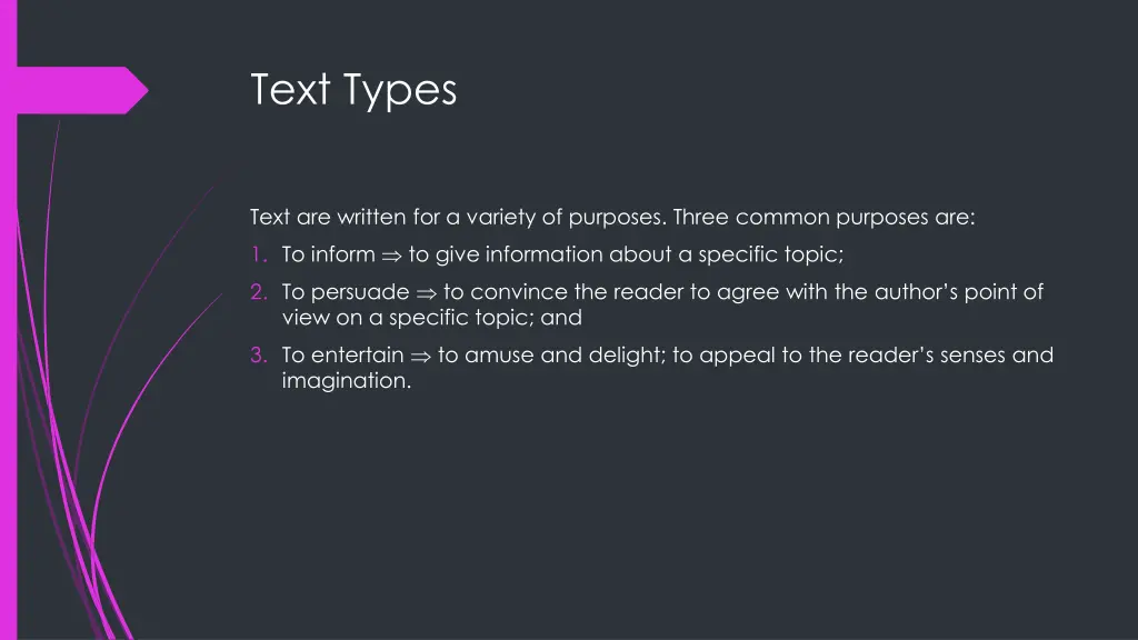 text types