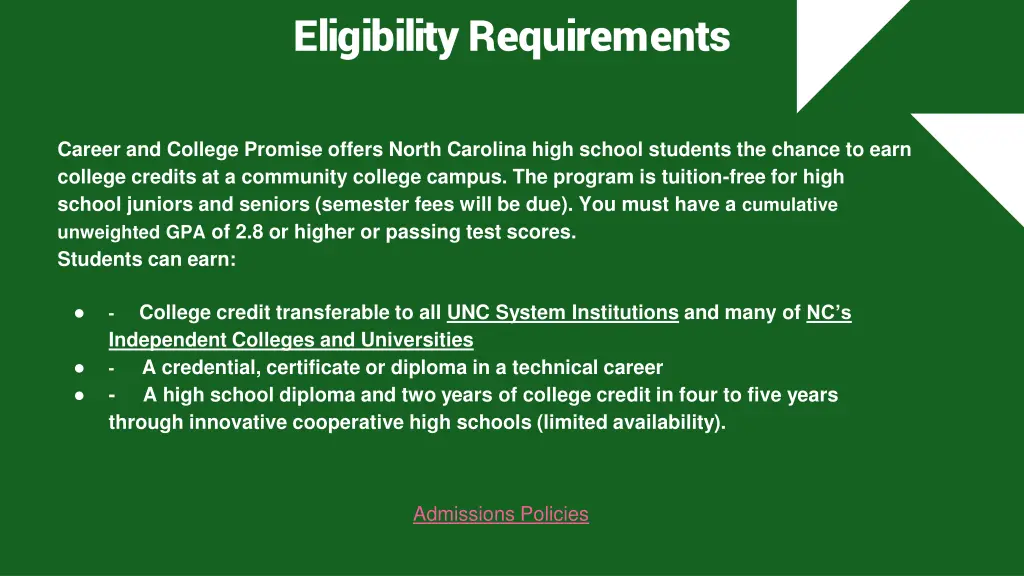 eligibility requirements