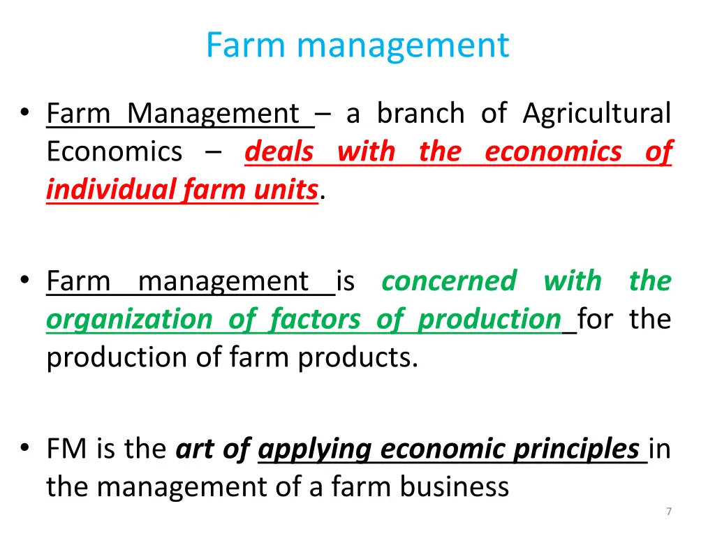 farm management