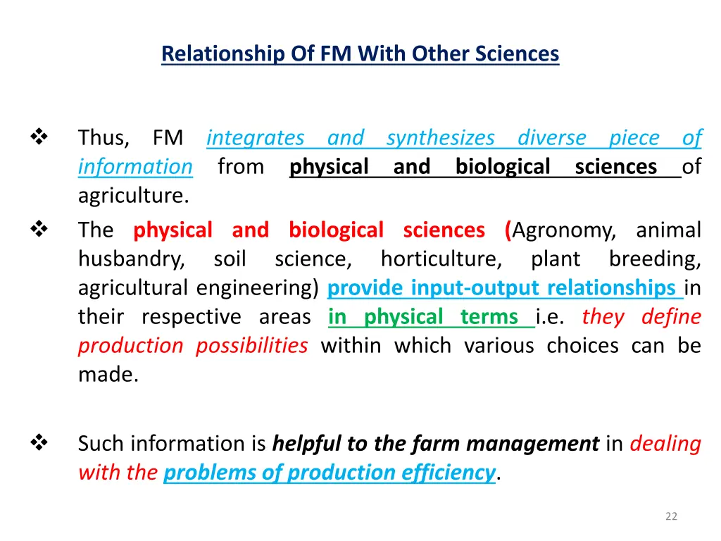 relationship of fm with other sciences