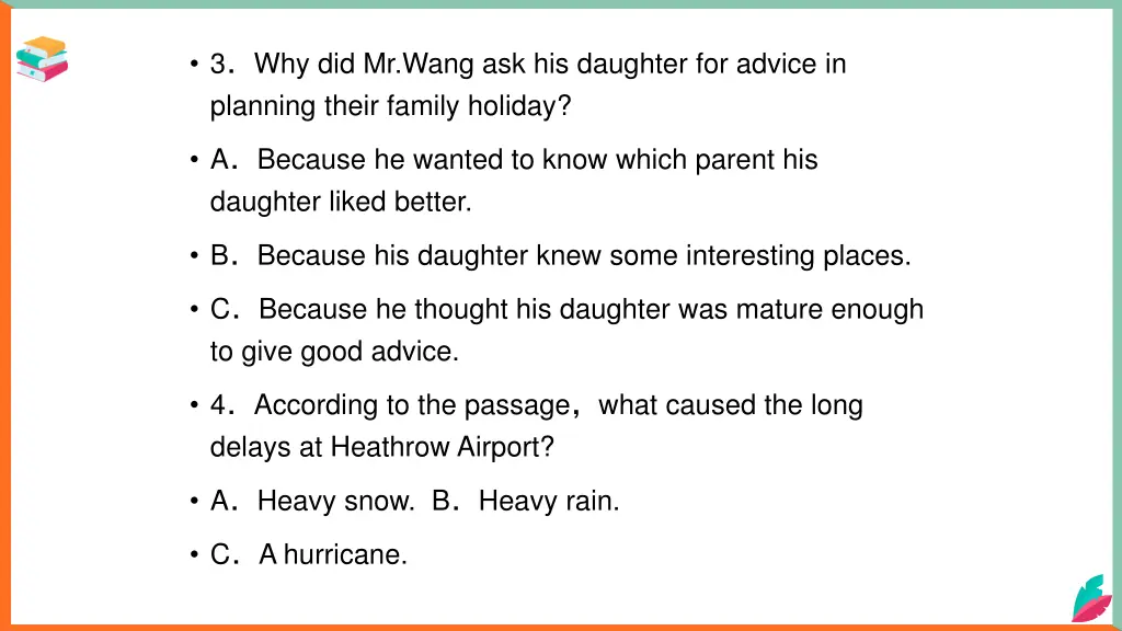 3 why did mr wang ask his daughter for advice