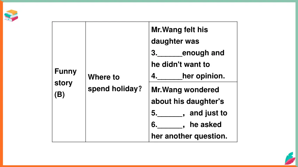 mr wang felt his daughter was 3 enough