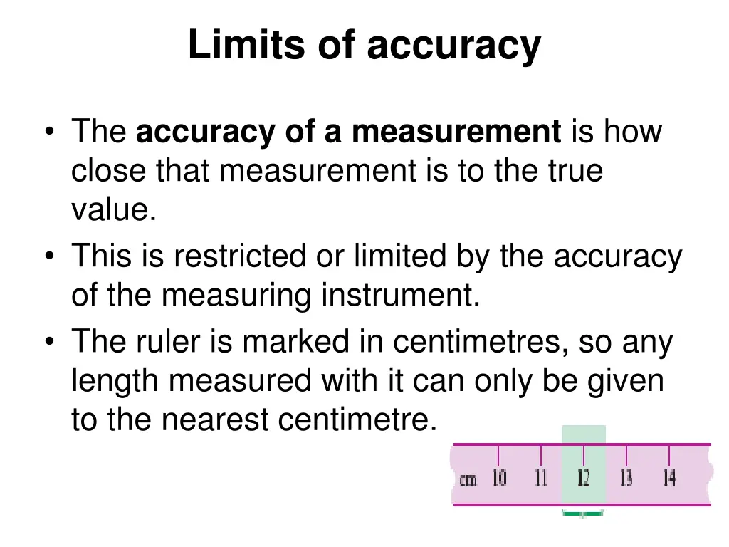 limits of accuracy