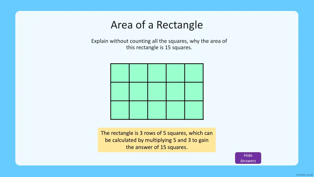 area of a rectangle