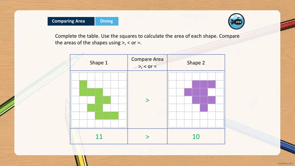 comparing area 1