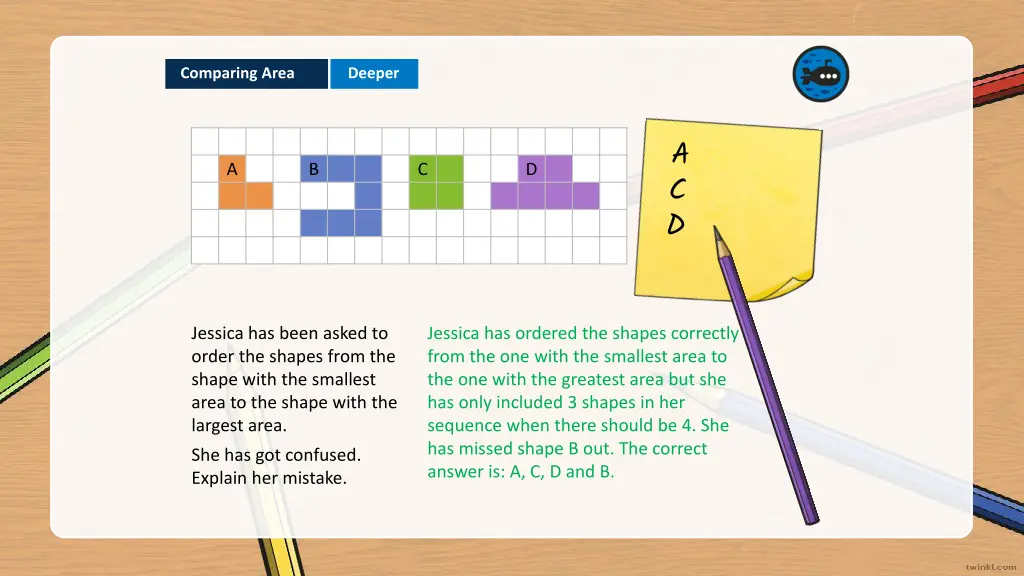 comparing area 3