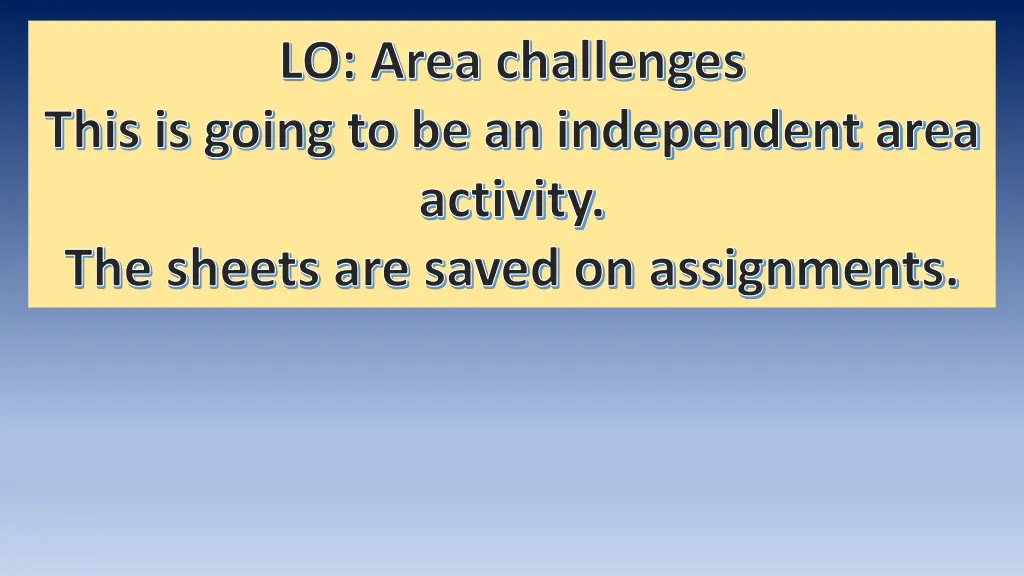 lo area challenges