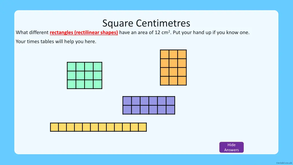 square centimetres