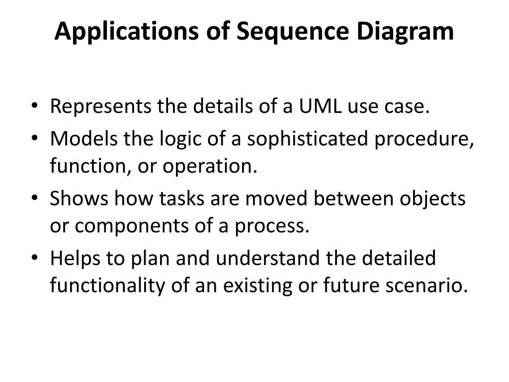 applications of sequence diagram