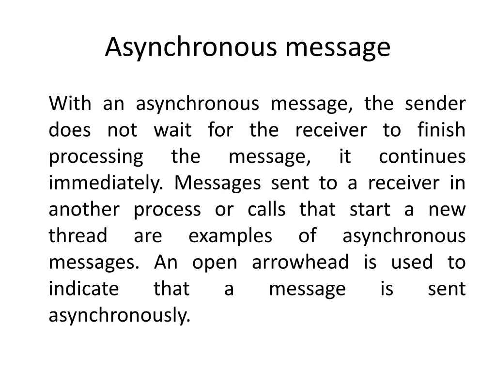 asynchronous message