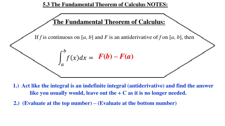 5 3 the fundamental theorem of calculus notes