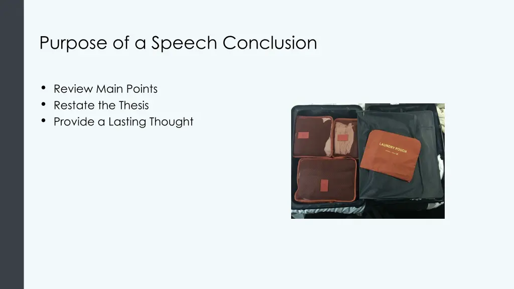 purpose of a speech conclusion