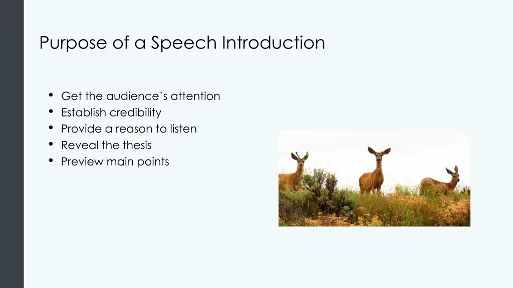 purpose of a speech introduction