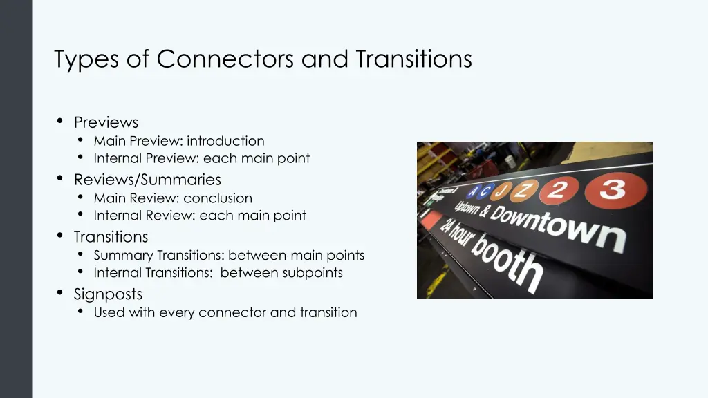 types of connectors and transitions