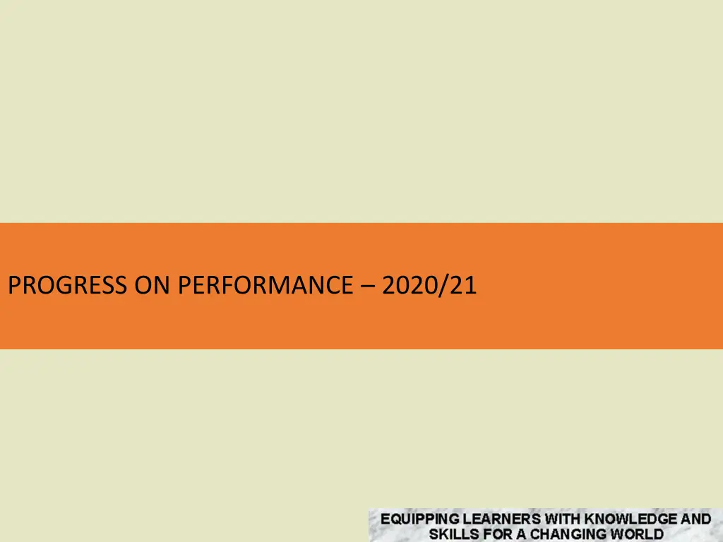 progress on performance 2020 21