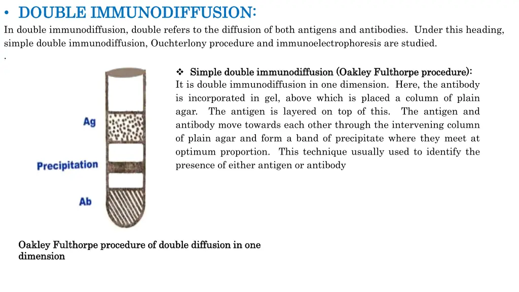 double double immunodiffusion immunodiffusion