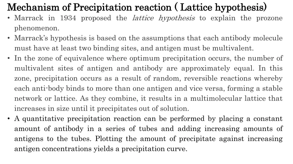 mechanism mechanism of of precipitation marrack