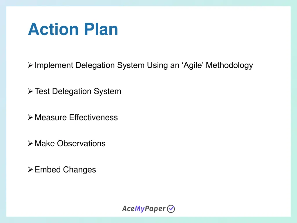 action plan