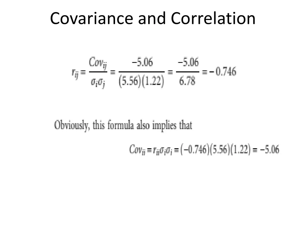 covariance and correlation 1