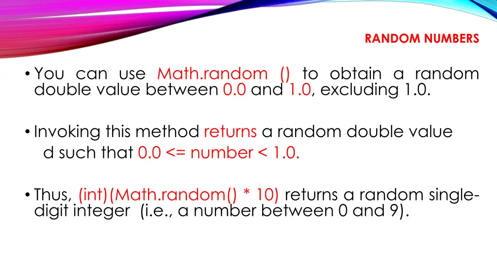 random numbers