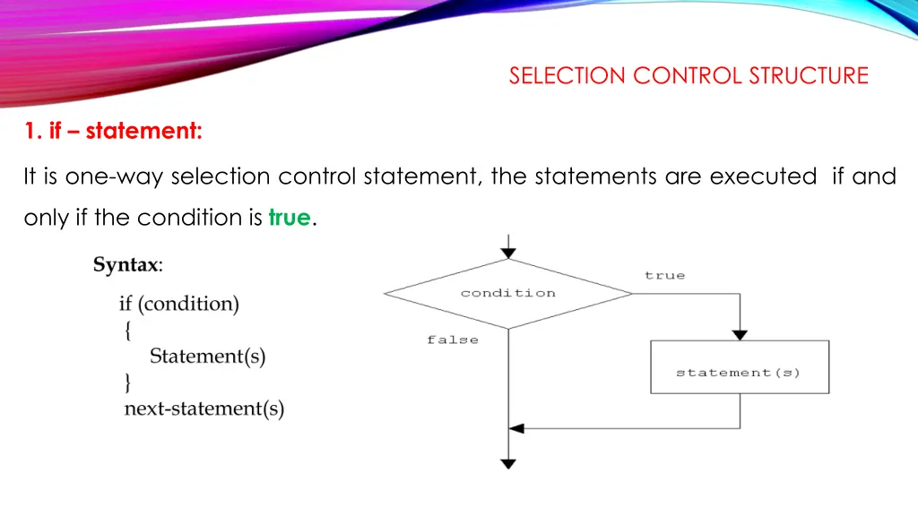 selection control structure 1