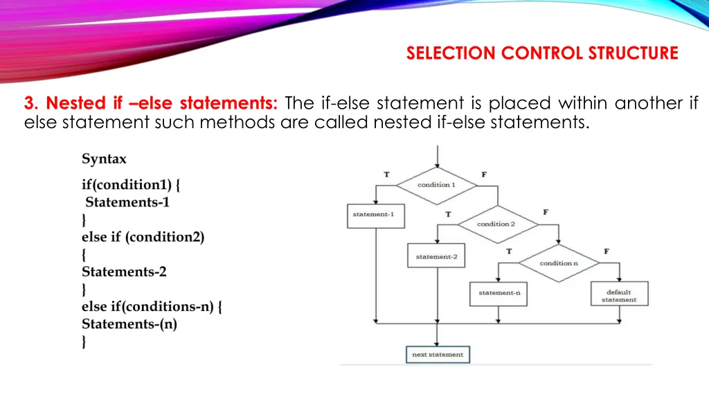 selection control structure 5