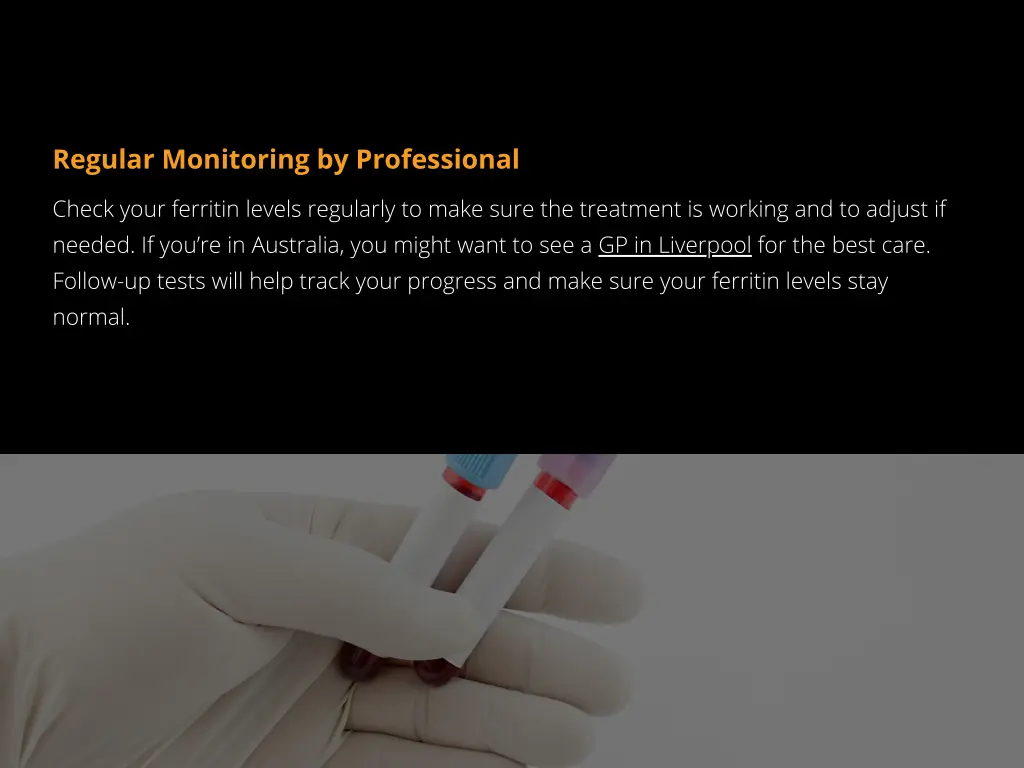 regular monitoring by professional