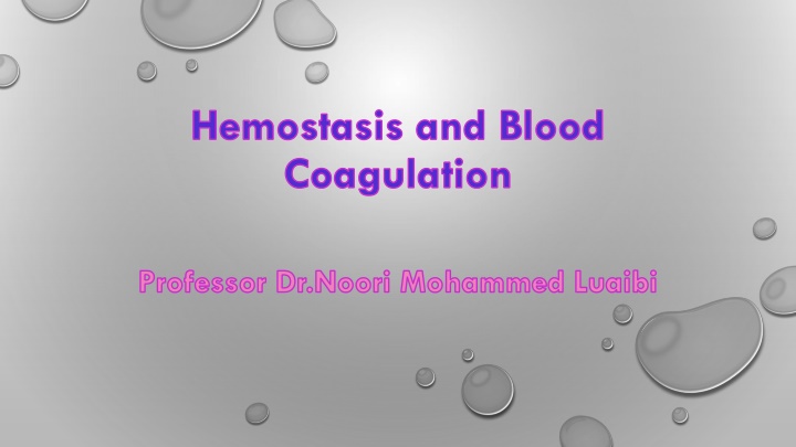 hemostasis and blood coagulation