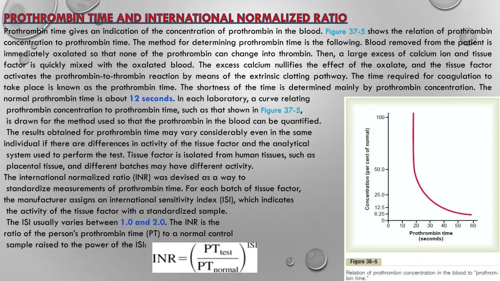 prothrombin time and international normalized