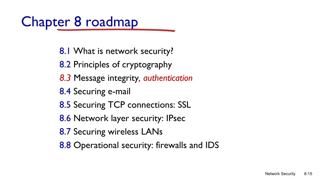 chapter 8 roadmap