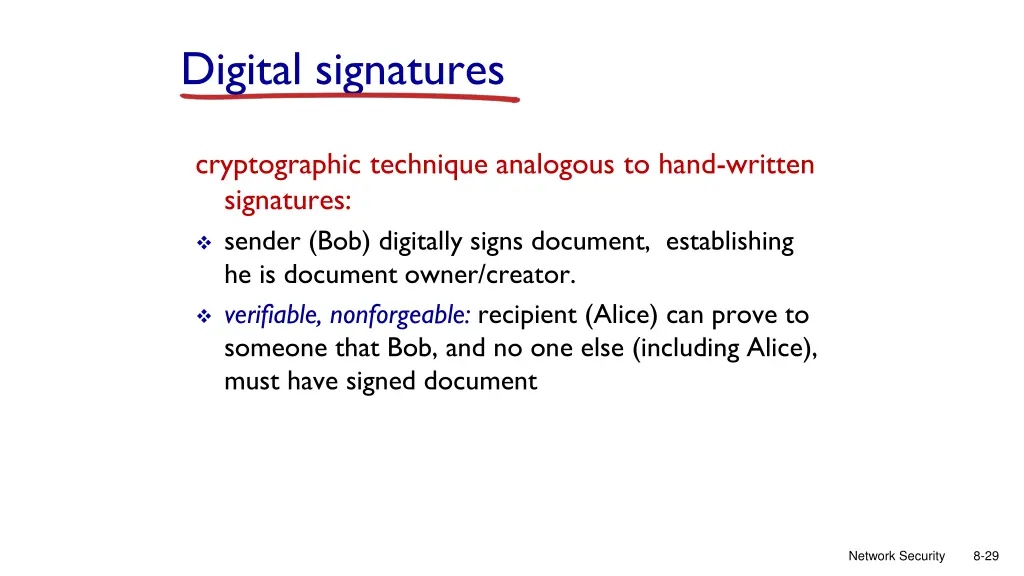 digital signatures