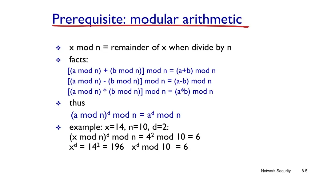 prerequisite modular arithmetic