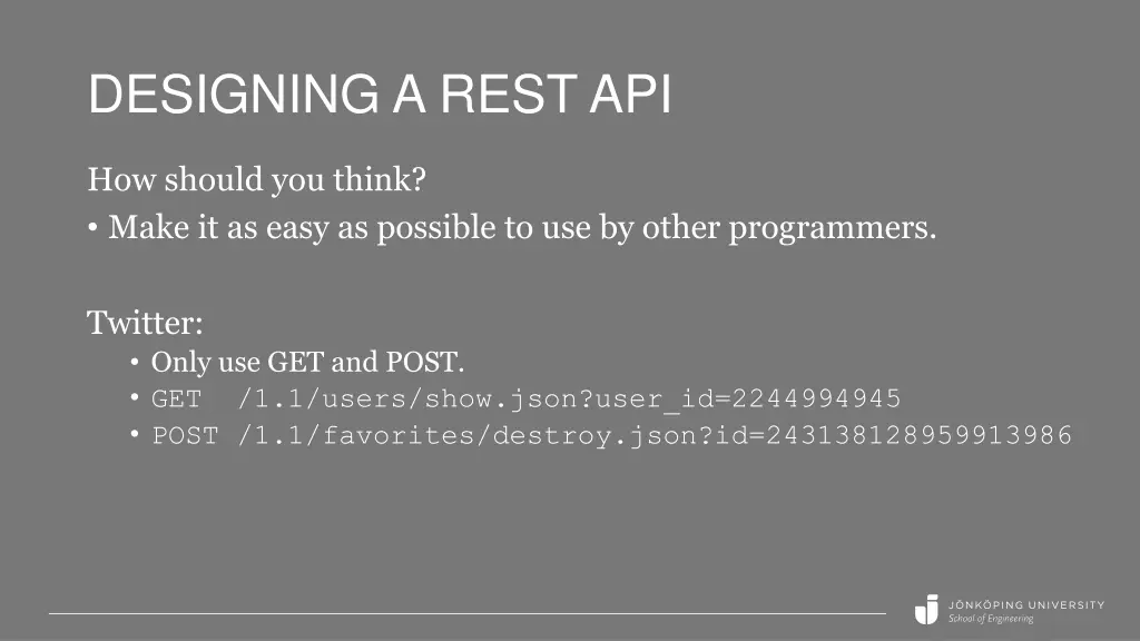 designing a rest api 1