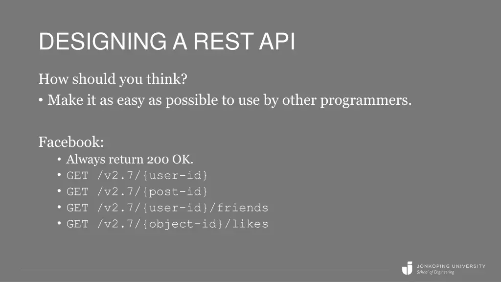 designing a rest api