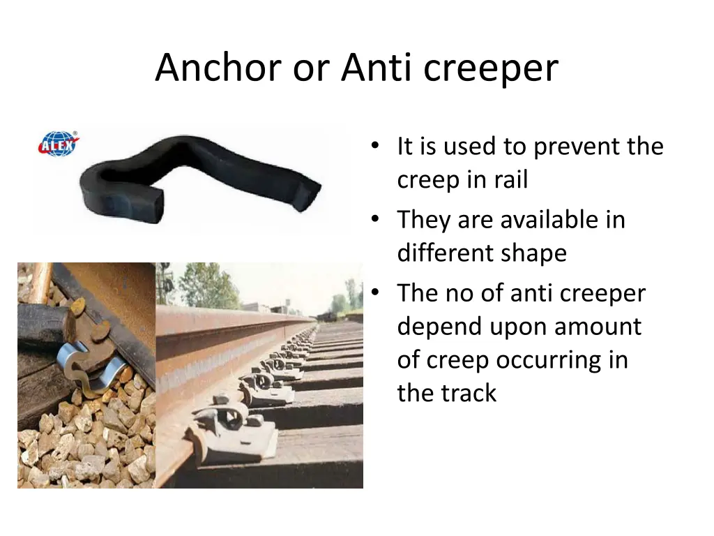 anchor or anti creeper