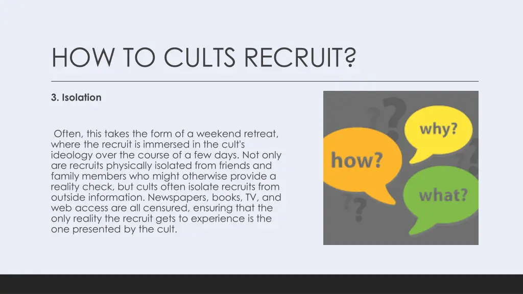 how to cults recruit