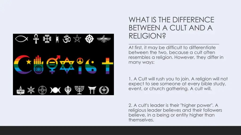 what is the difference between a cult