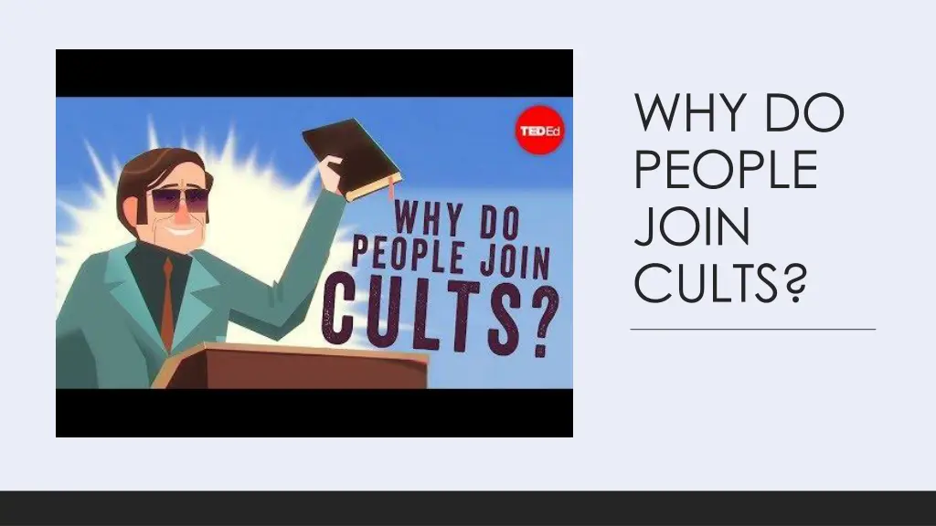 why do people join cults