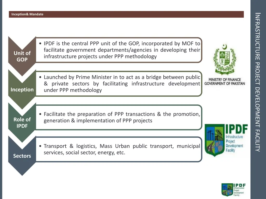 i nfrastructure project development facility