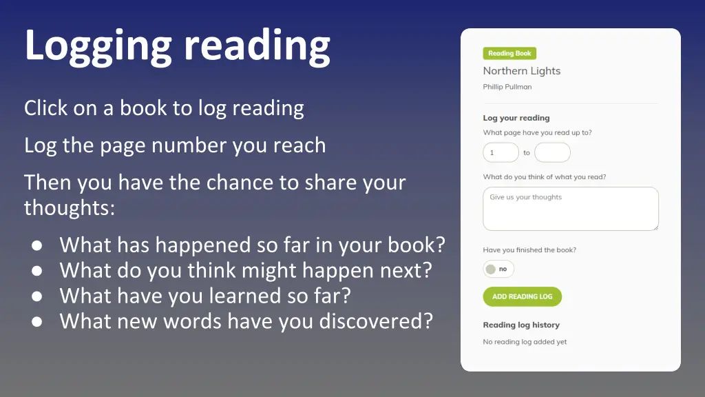 logging reading