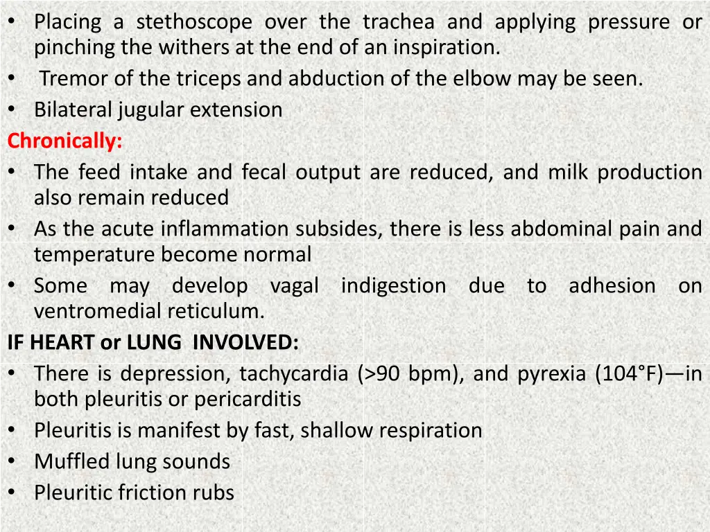 placing a stethoscope over the trachea