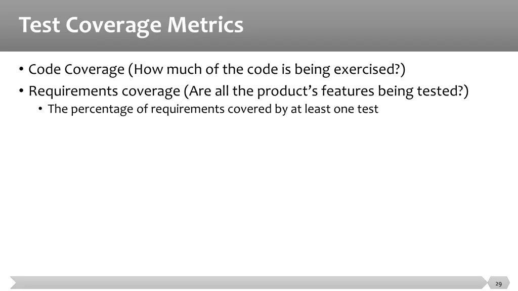 test coverage metrics