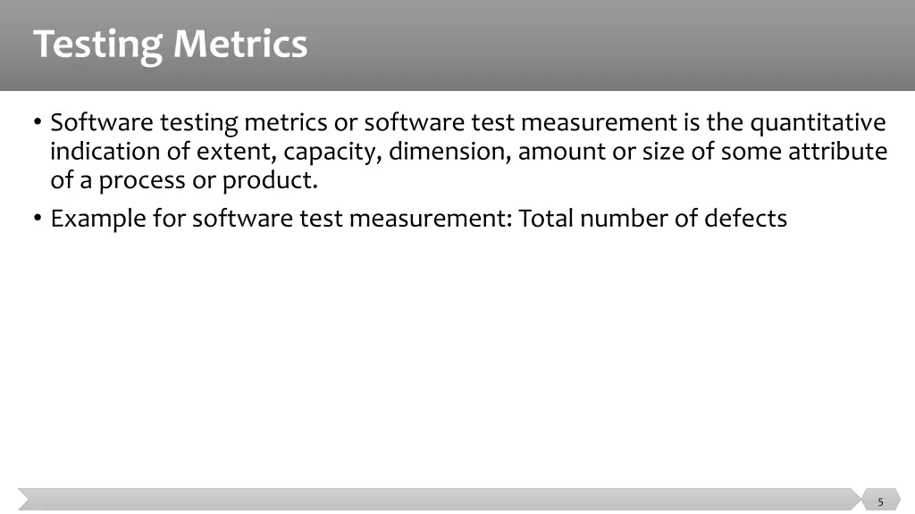 testing metrics 1