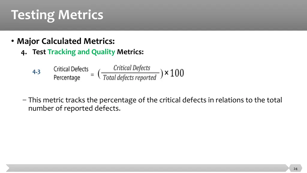 testing metrics 14