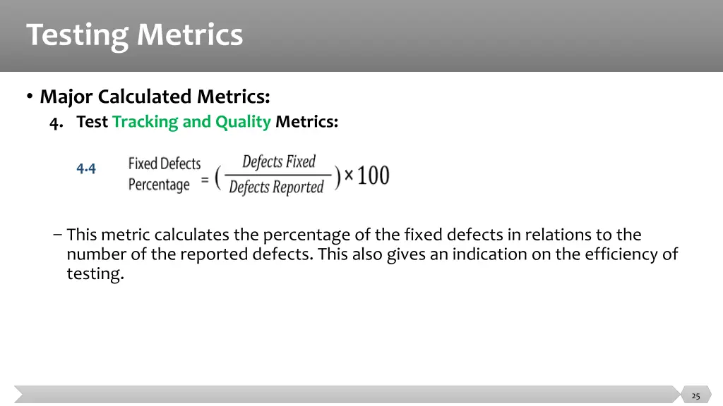 testing metrics 15