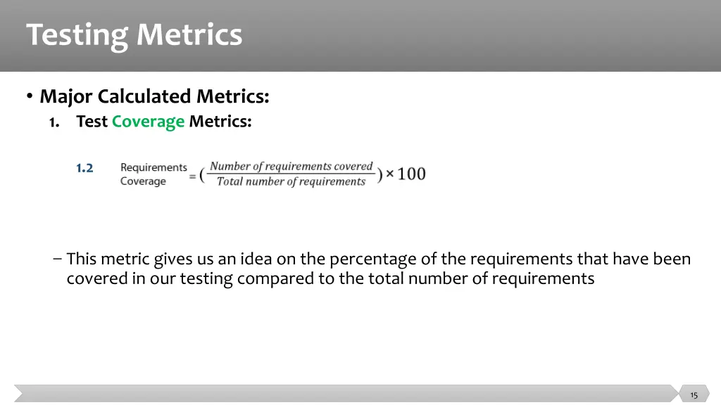 testing metrics 5