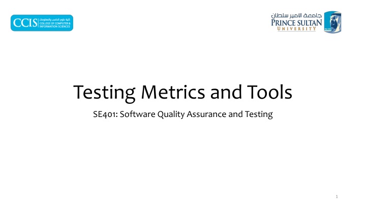 testing metrics and tools